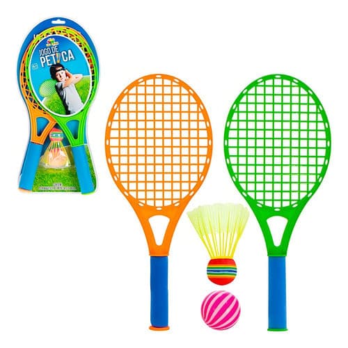 Raquete De Beach Tennis Infantil Zein Plástico 40cm Sortido Acessórios