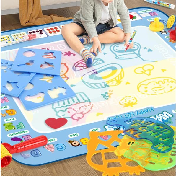 Tapete De Desenho Mágico de Pintura Com Água Infantil Grande/Médio + 3 Canetas