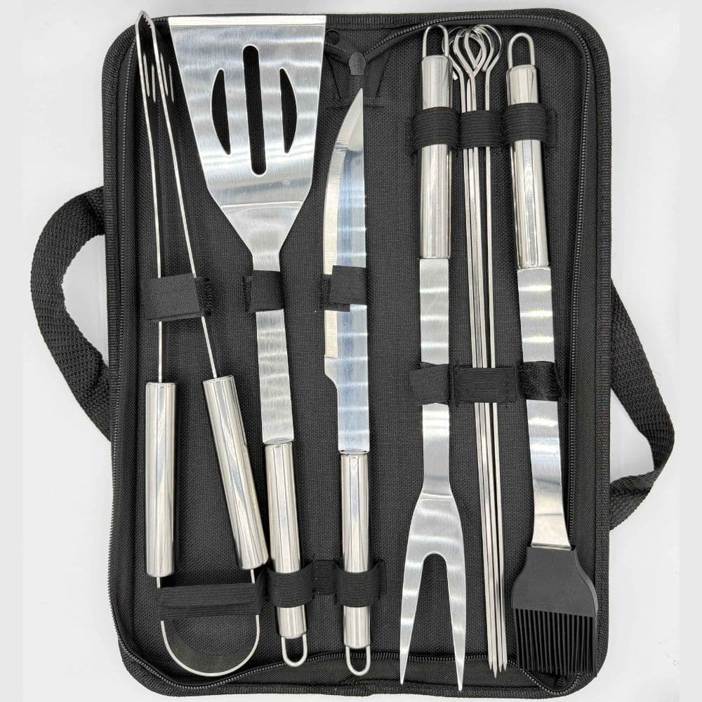 Kit Faca Churrasco 6 peças mais estojo prático