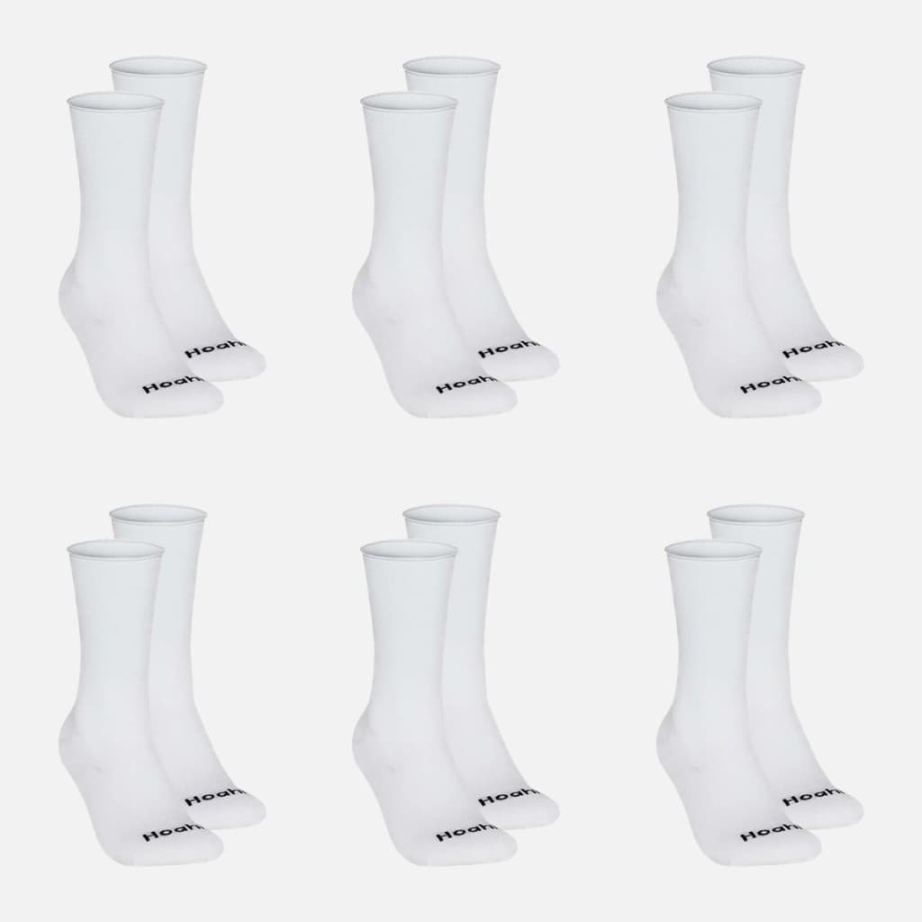 Meias Cano Longo Kit 6 sem Punho de Algodão com Calcanhar Verdadeiro Macia e Confortável Hoahi