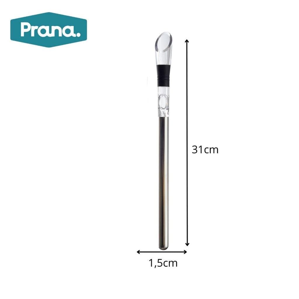 Bico Aerador Dosador com Bastão Resfriador Inox para Vinho, Encaixe na Garrafa, Resfria e Serve sem Pingos, Utensílio.