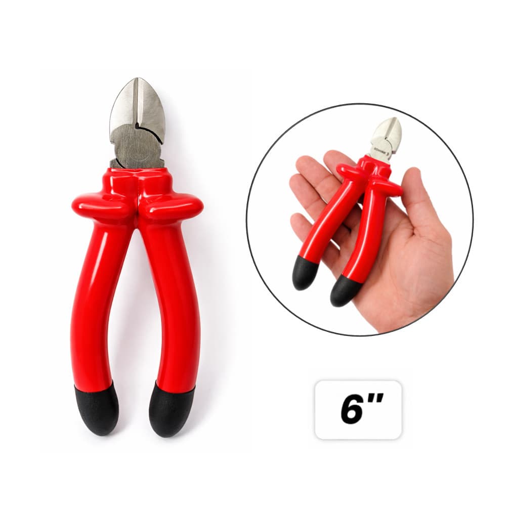 Alicate de Corte Diagonal 6″ para Eletricista e Uso Doméstico em Aço – BOM1641