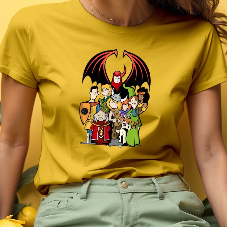 Camiseta Caverna do Dragão - Dugeons & Dragons - Desenho Animado  - 100% Algodão Premium