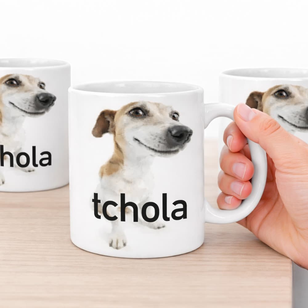 Caneca Porcelana Meme Doguinho Te ZoandoTchola