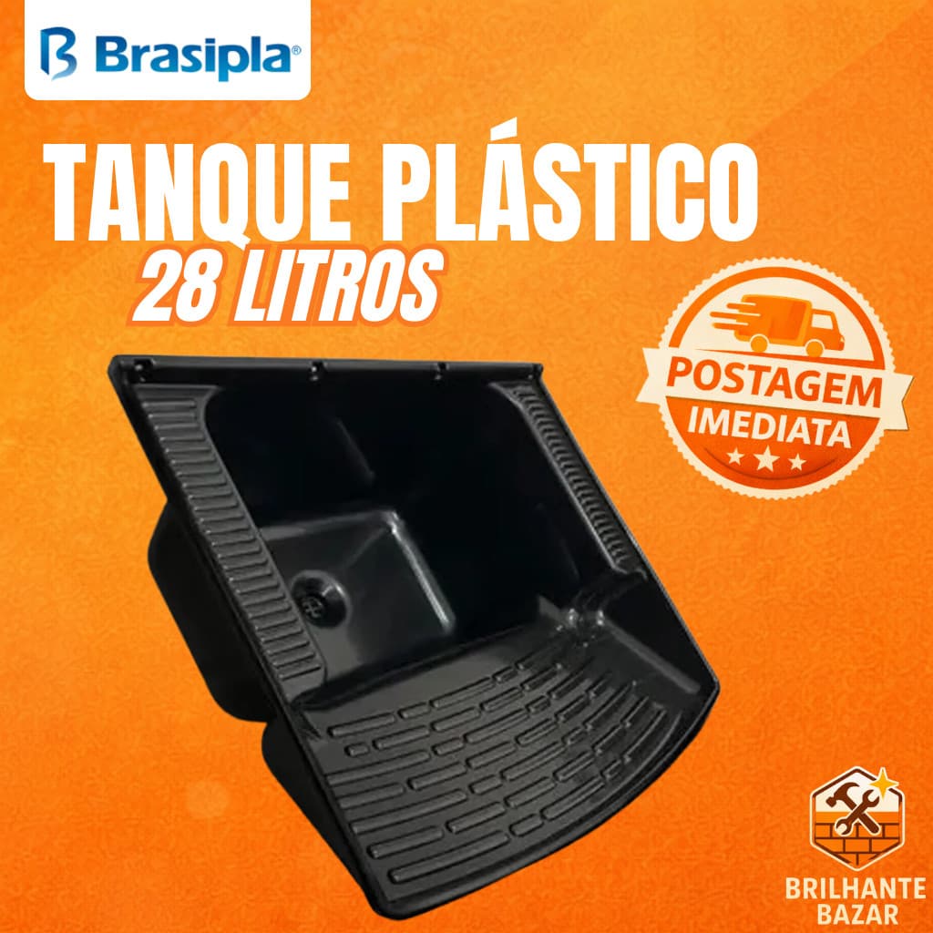 Tanque Plástico De Lavar Roupas 28 Litros Lavanderia Brasipla Com Válvula Acoplada