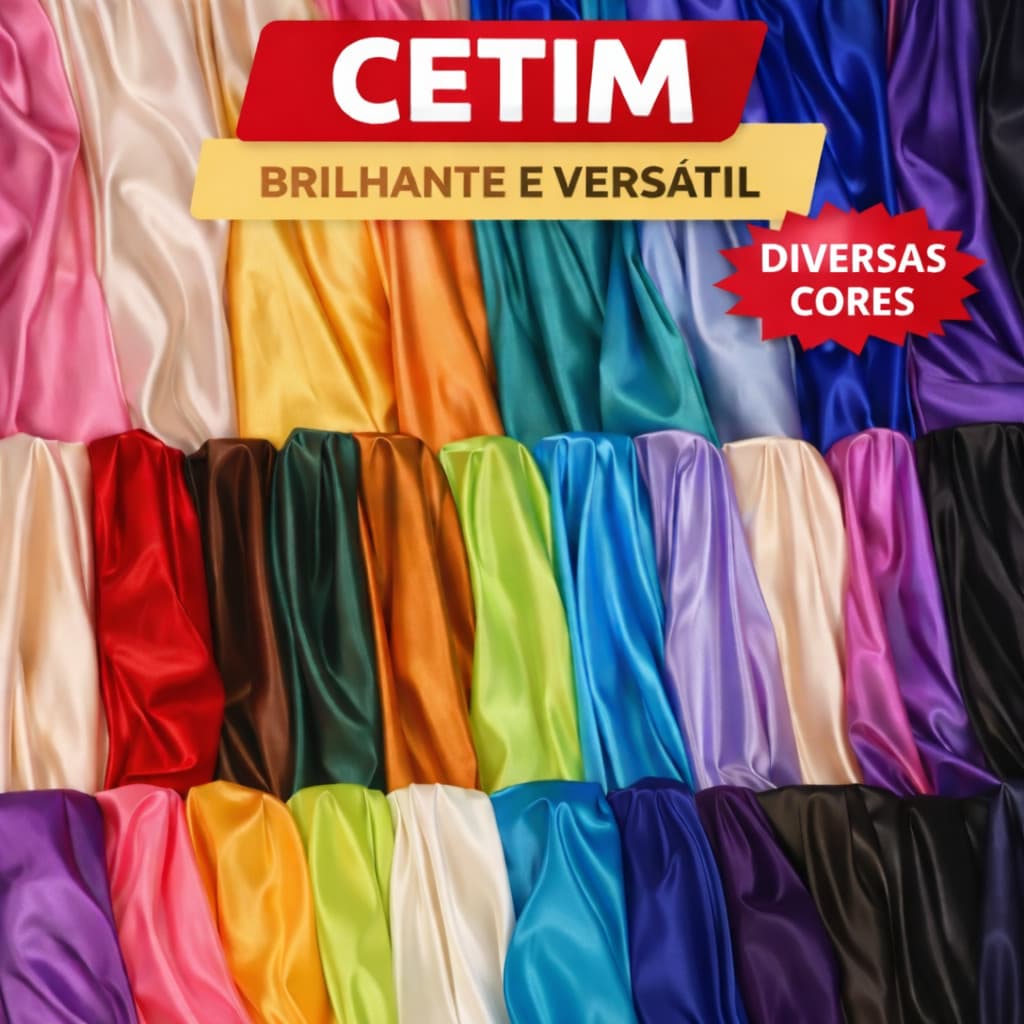 Tecido Cetim Charmousse 1,50M Largura Liso