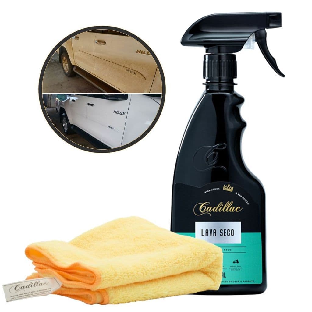 Kit Lava Seco Cadillac 500ml com Cera + Pano Cadillac – Proteção e Brilho