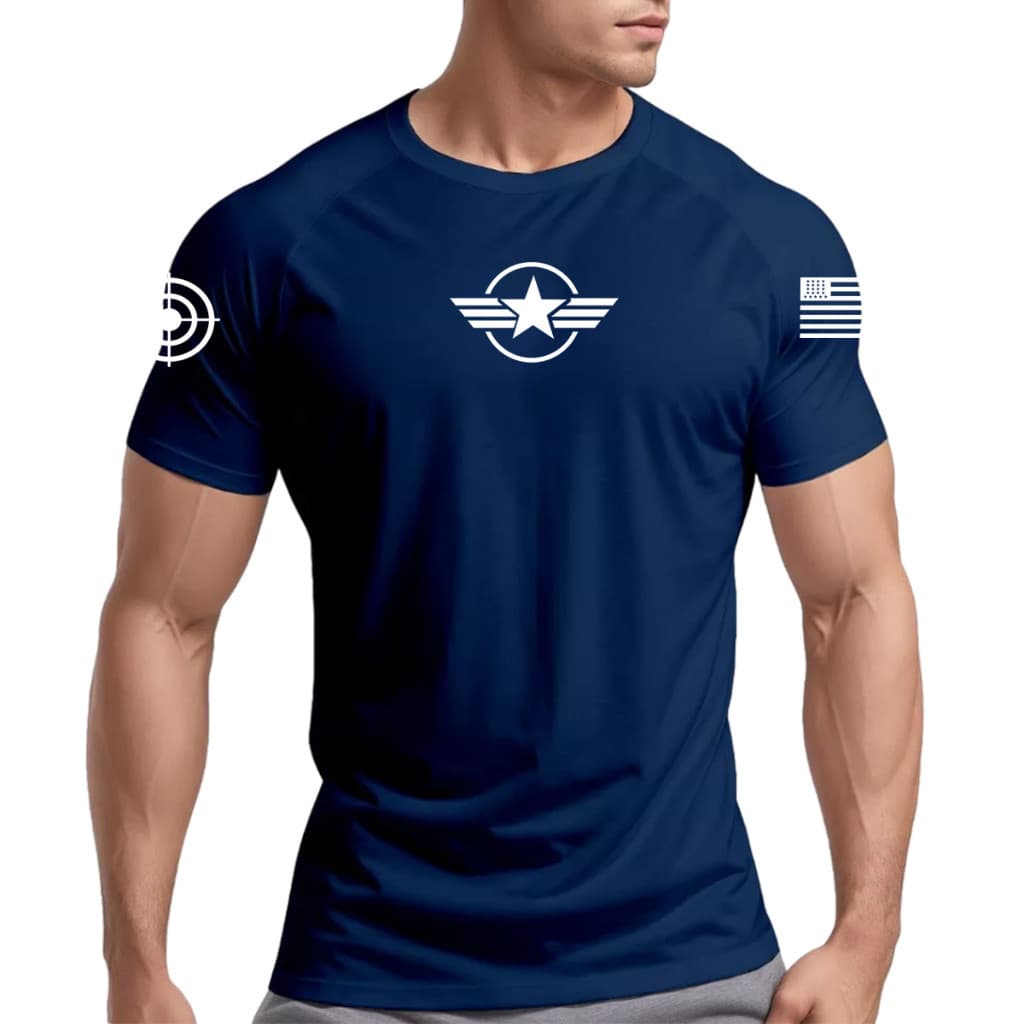 Camiseta Dry Fit Muscle Fit Original Masculina p/Academia Estrela Militar