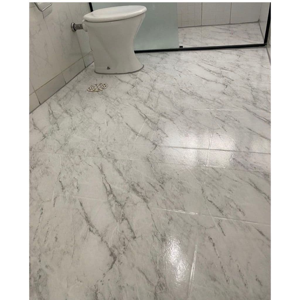 Adesivo Piso 20 METROS Autocolante Lavável Chão, Pias, Paredes, Moveis, Imita Mármore Calacata Branco Claro