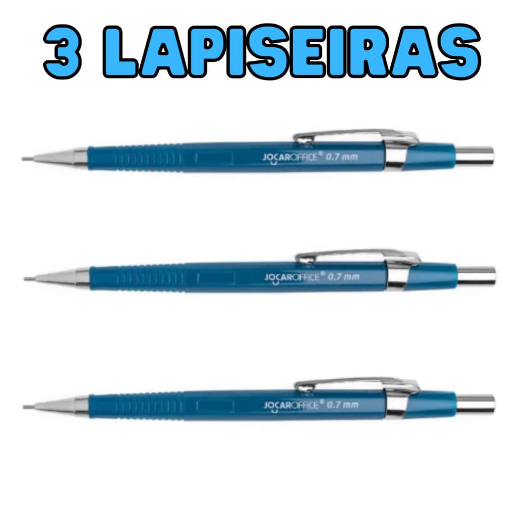 LAPISEIRA 0.7 JOCAR TECNICA- 3 UNIDADES-PAPELARIA papelaria