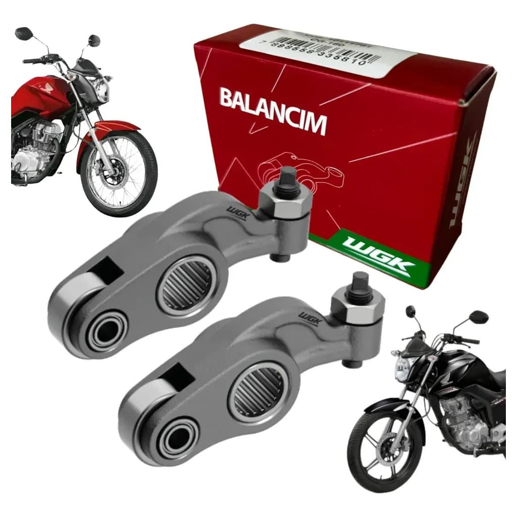 Par Balancim Braço Oscilante Válvula Cg Titan 160 Bros Wgk