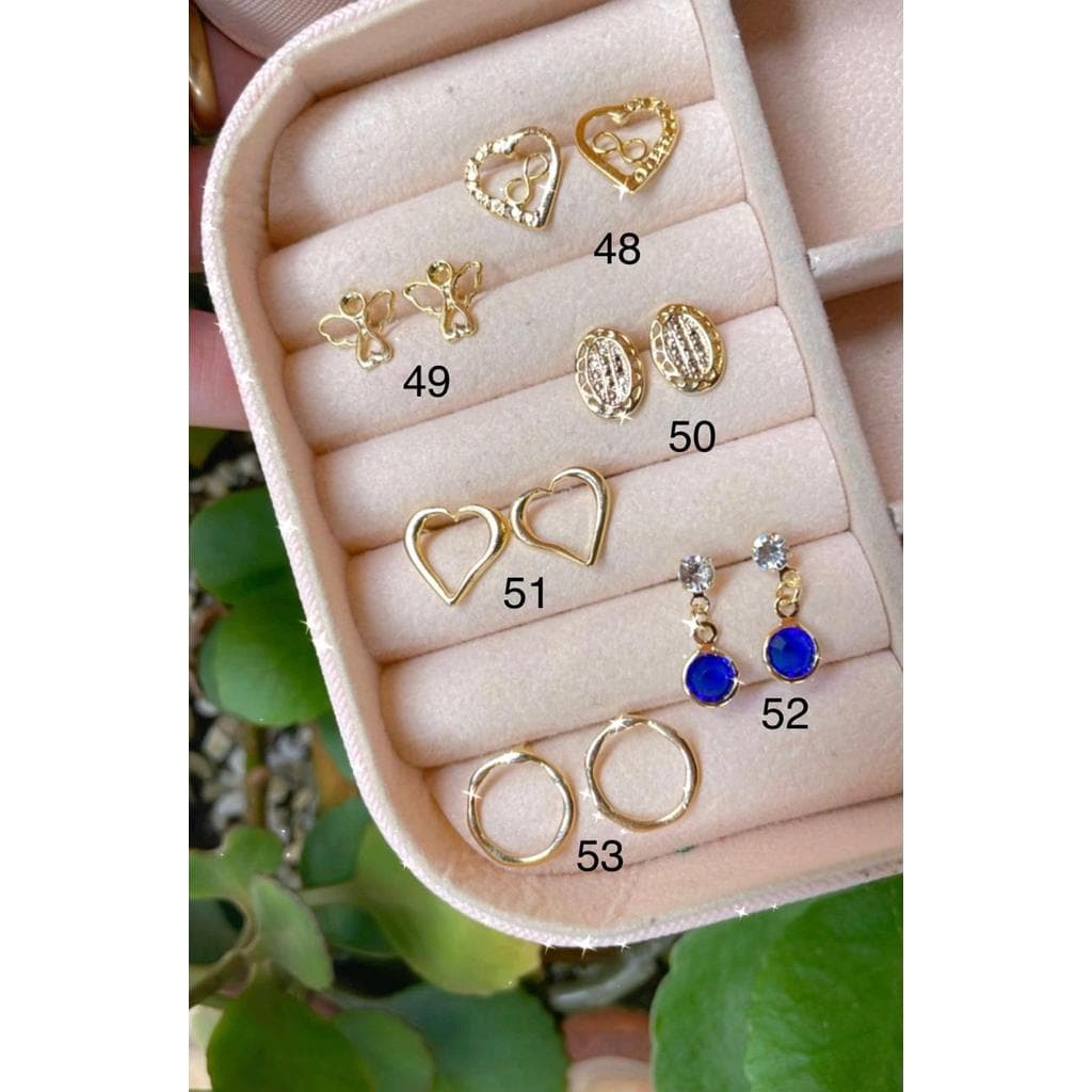 Kit De Brincos Folheado A Ouro 05 Pares Sortidos, Novidades!