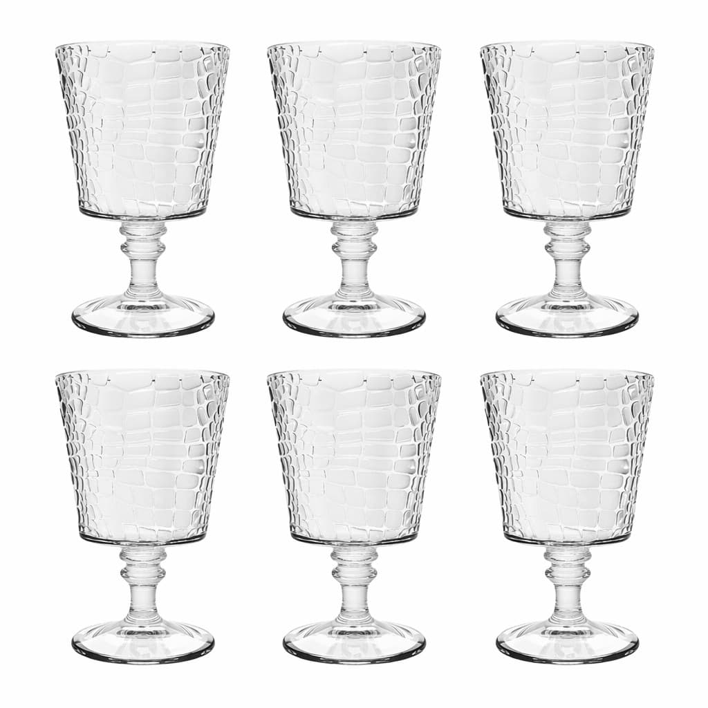 Jogo de Taças de Vidro Textura Transparente Crocodile Yangzi – 360 ml