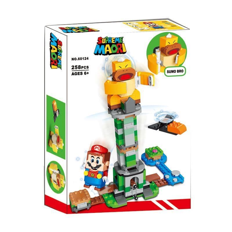 Compatível com Lego Super Cooper Luigi Balançando Torre Nível de Extensão Blocos de Construção Montagem de Conjunto de B
