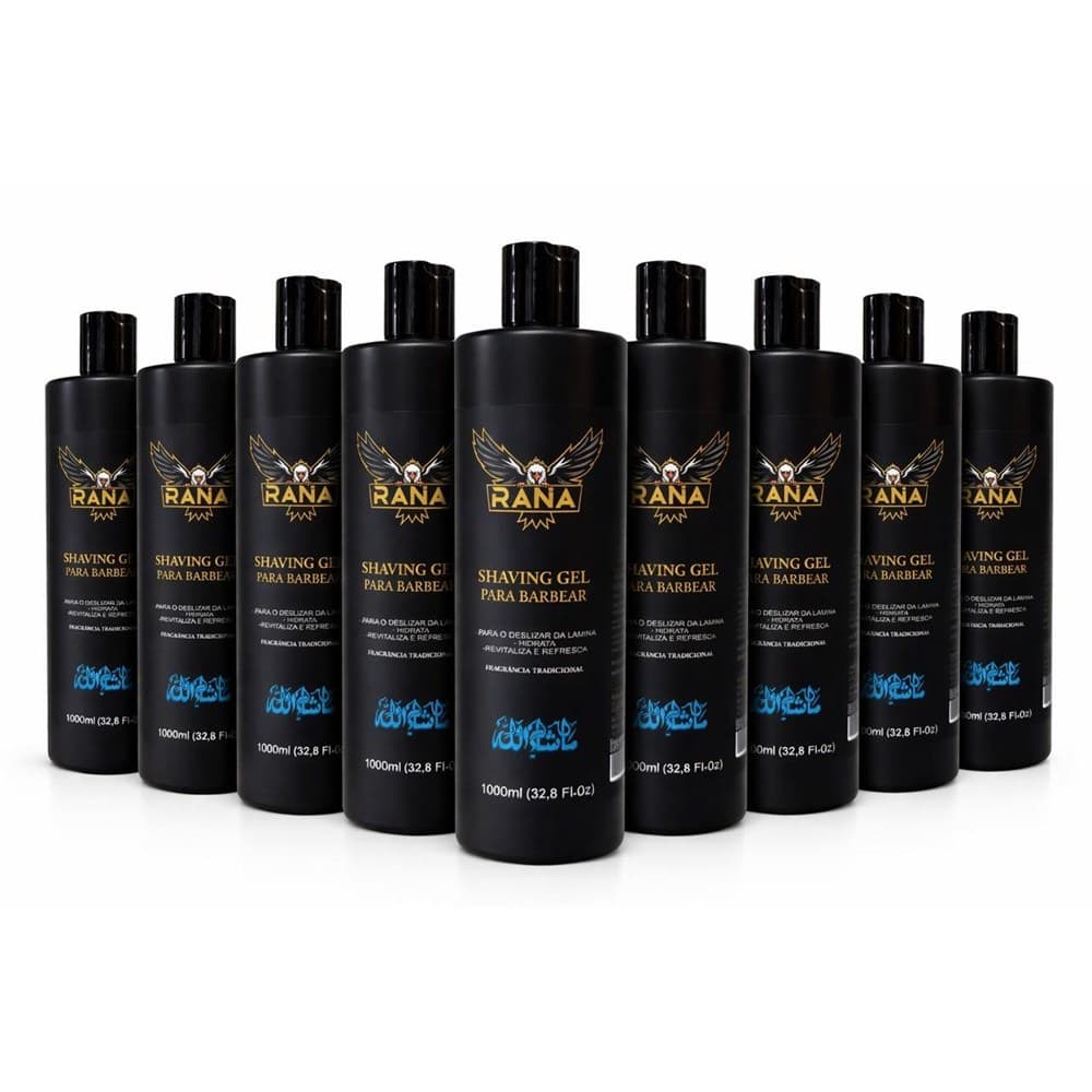Kit Para Barbear 10 Shaving Gel 1L Rana  Profissional