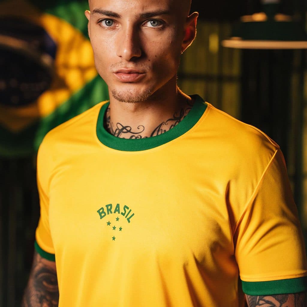 Camisa Brasil Urban Dry Amarela Masculina