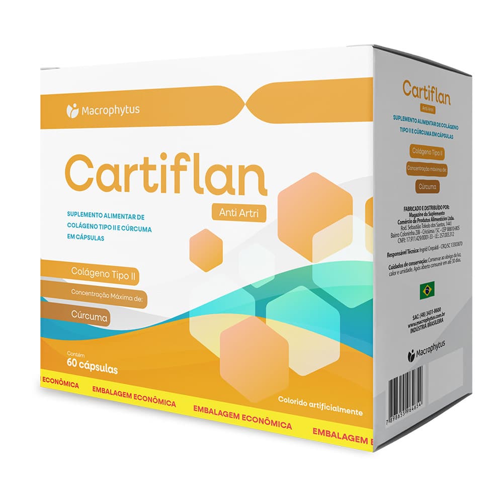 Cartiflan Anti-Artri 60 cápsulas (Colágeno Tipo II + Cúrcuma)