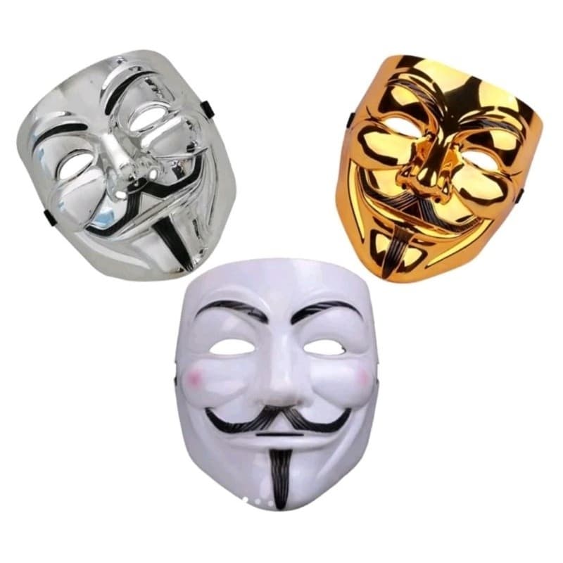 Máscara Anonymus V De Vingança C/ Elástico Terror/Halloween/Carnaval