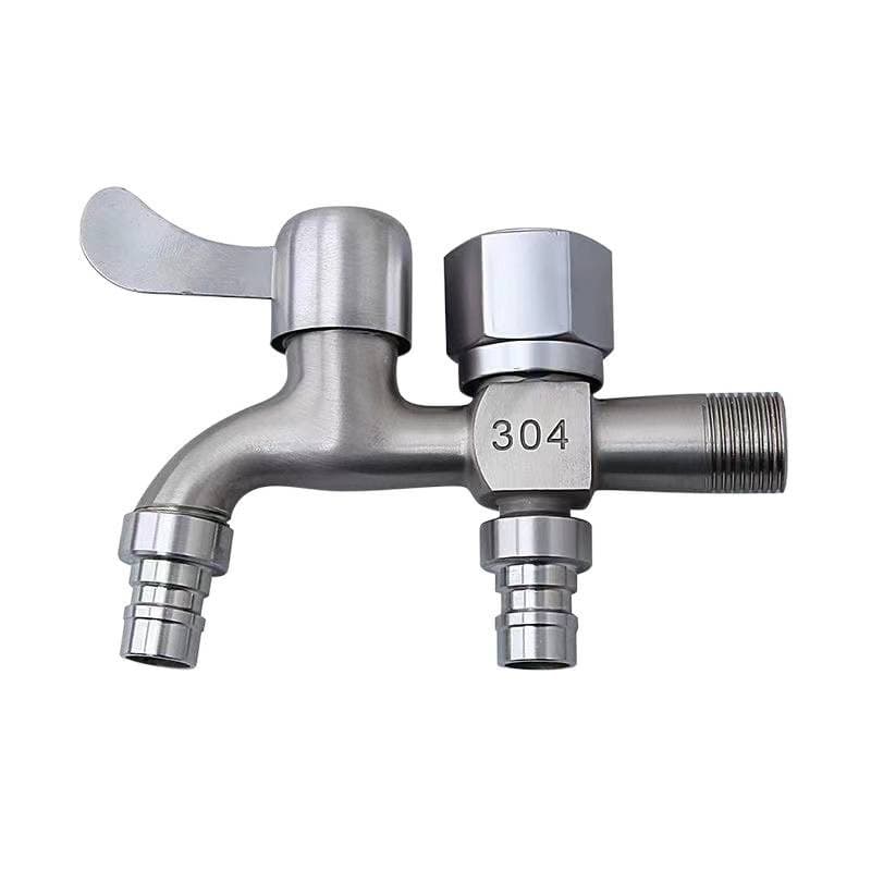 Torneira para máquina de lavar, aço inoxidável, um em dois para fora, cozinha doméstica, banheiro, válvula desviadora mu