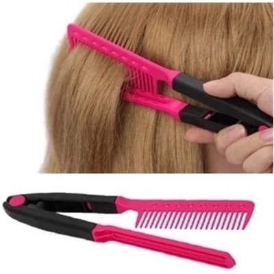 Pente de cabeleireiro em forma de V pente de cabeleireiro alisamento Curling estilo pente tala pente penteado ferramenta
