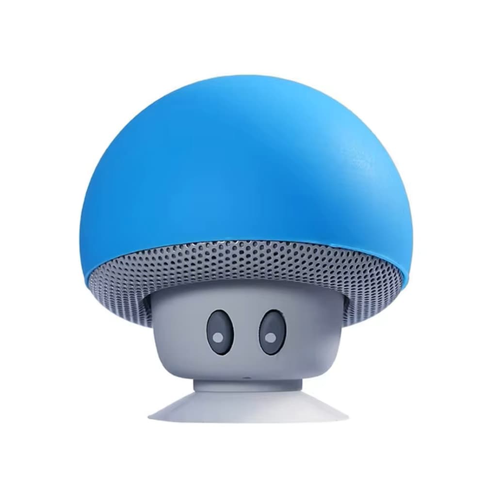Alto-falante Bluetooth sem Fio com Ventosa, Cogumelo na cor Azul