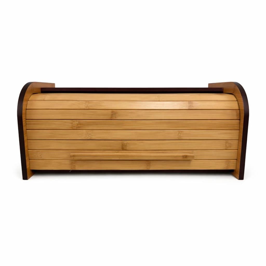 Porta Pão em Bambu C/ Tampa Retrátil 38cm 21914 - Vencedor