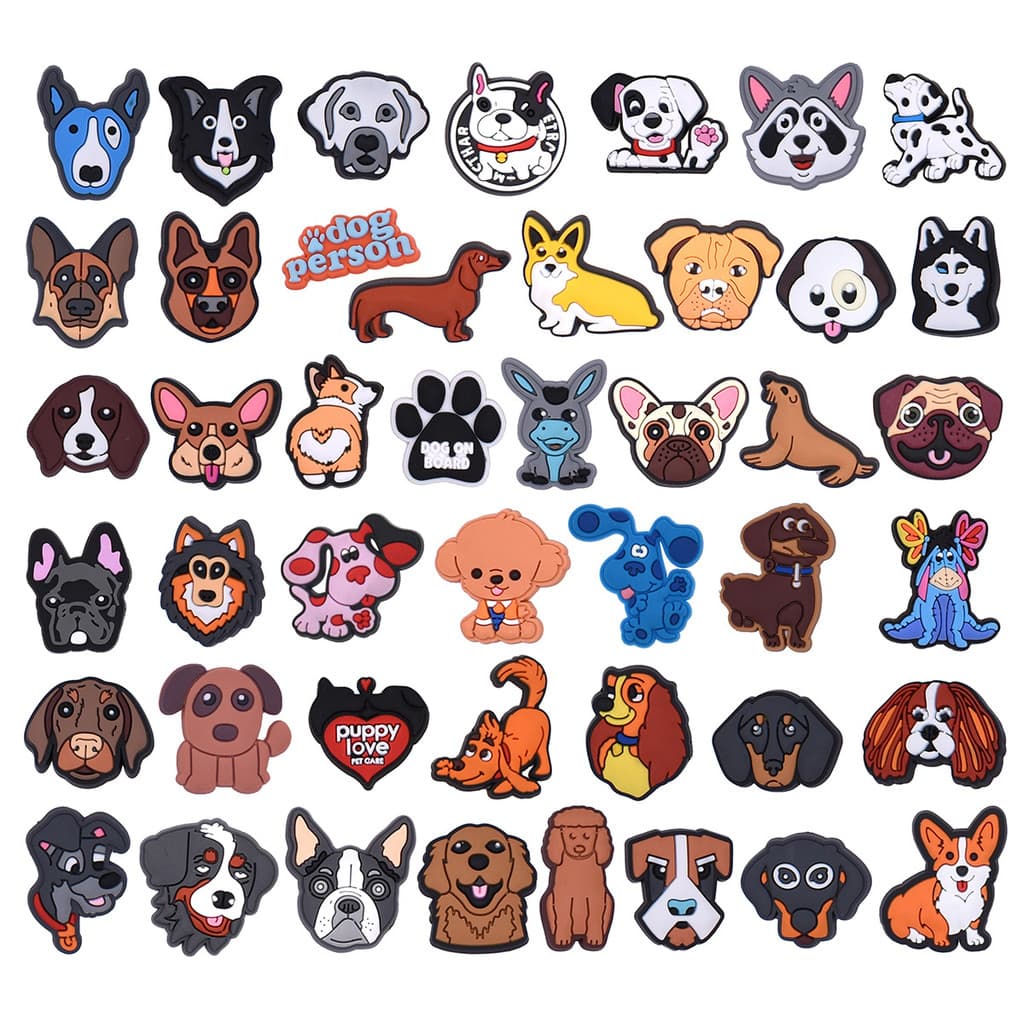 Acessórios de Decoração em PVC para Sapatos com Tema de Cão
