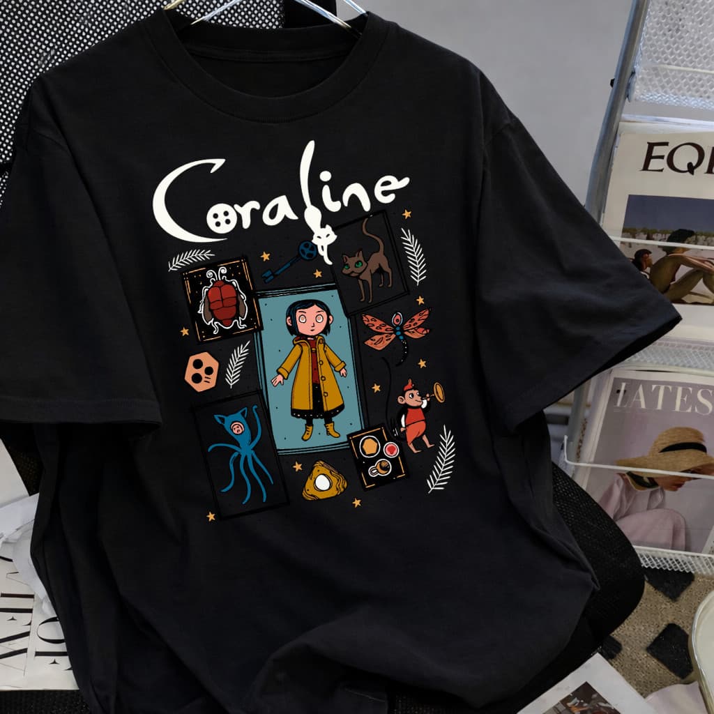 Camisa Camiseta Unissex Coraline DesenhoFilme  StreetWear Premium Despache Agil Atendimento 24 Horas