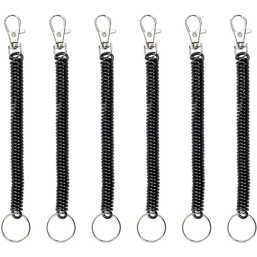 2 Chaveiros Retráteis Com Mola Helicoidal Espiral evita perda chave de Moto