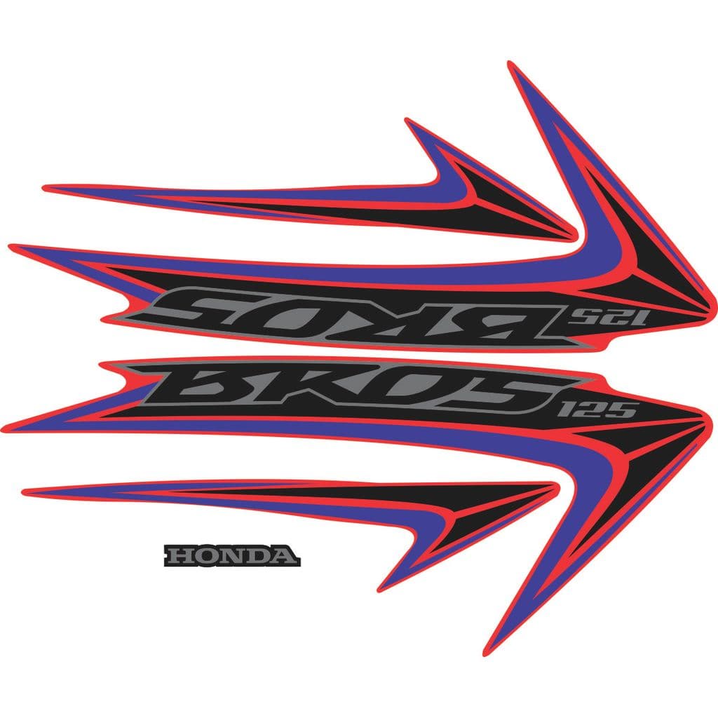 Kit  Adesivos Emblemas Laterais HONDA Bros 125