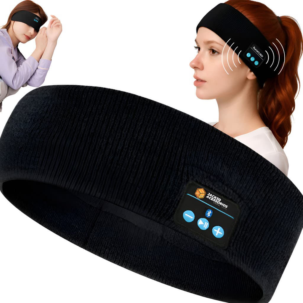 Faixa Bandana Tiara De Cabeça Com Fone Ouvido Bluetooth