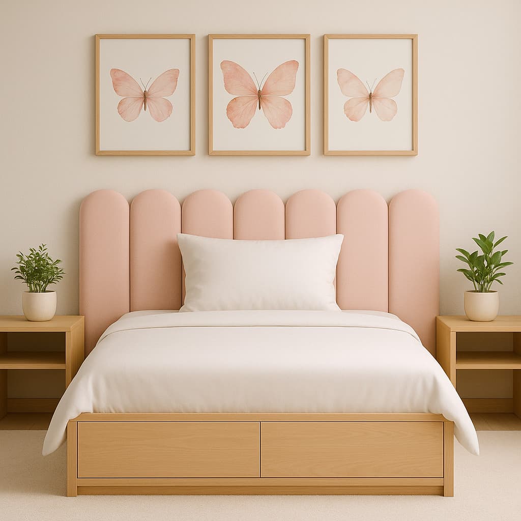 Kit Completo Cabeceira Nuvem Autocolante 60x20cm | Cama Box Queen King Solteiro