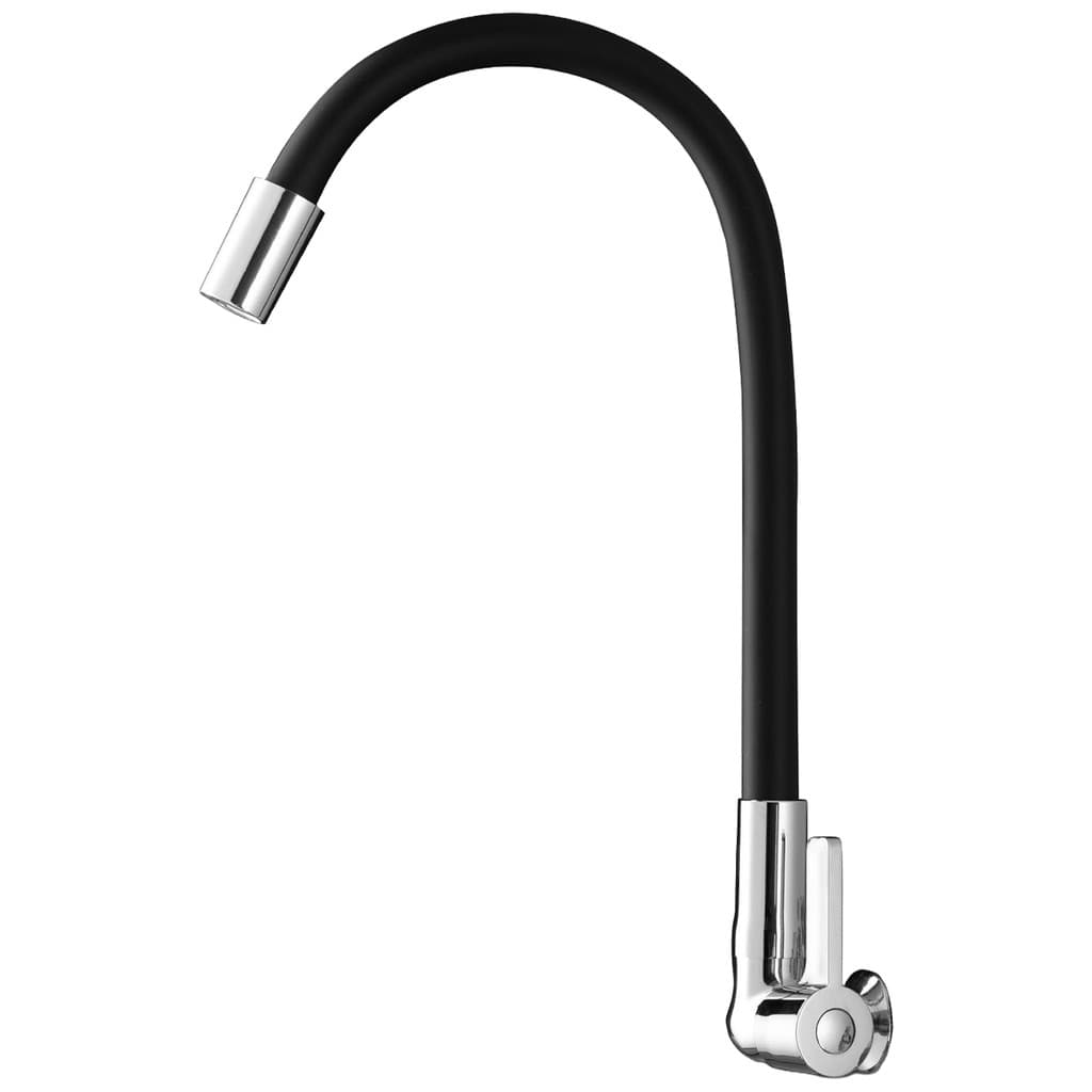 Torneira Cozinha Gourmet Flexivel De Parede Silicone Preto Alira Home