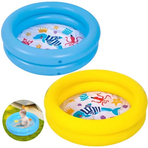 Piscina Infantil 46 Litros Inflável Criança 76cmx20cm Verão 46l Pequena Redonda Bebê 2 Praia Casa