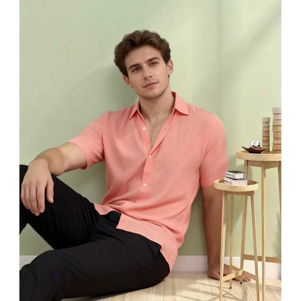 Camisas social masculinas de manga curta - Camisas de verão - Roupas de praia