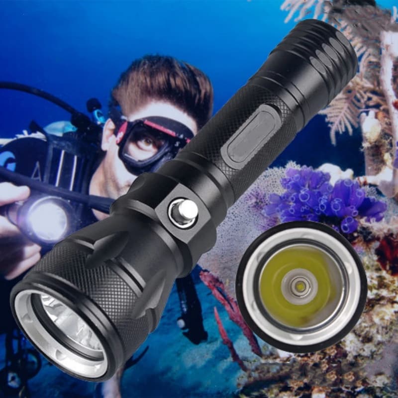 Pesca De Patrulha De Trabalho Em Mar Profundo Lanterna LED De Mergulho Liga De Alumínio
