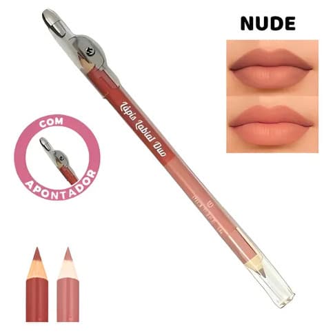 LAPIS LABIAL DUO COM APONTADOR, COR NUDE  - MIA MAKE