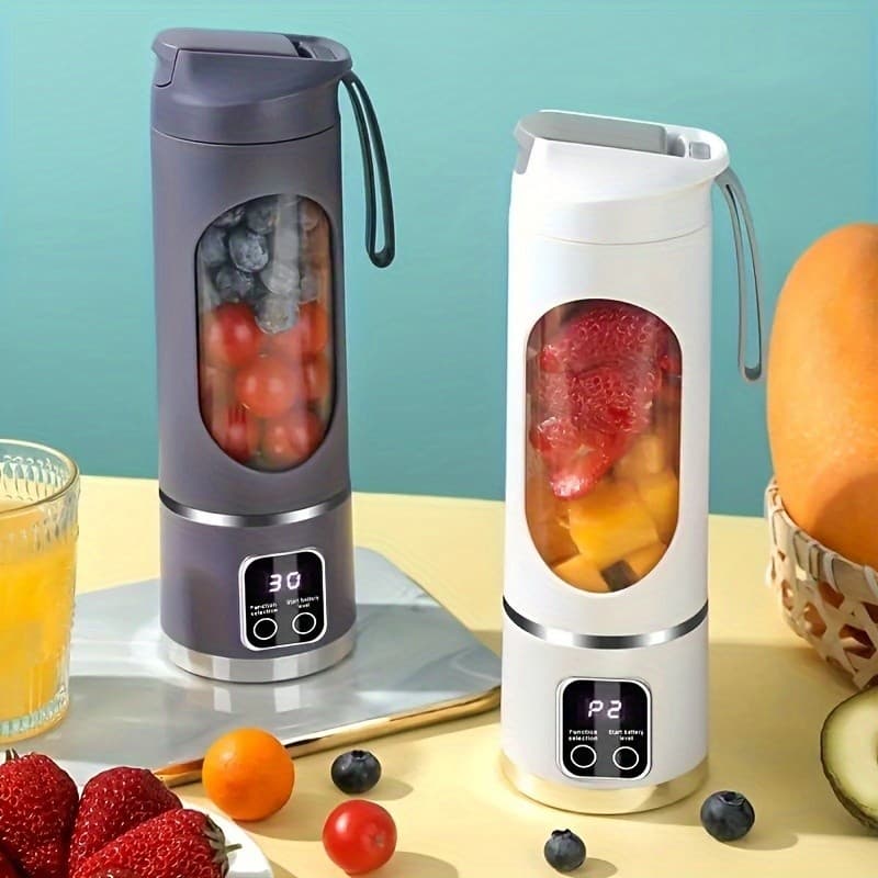 Liquidificador Portátil Recarregável 8 Lâminas, Automatico Suco Smoothies Vitaminas Leite
