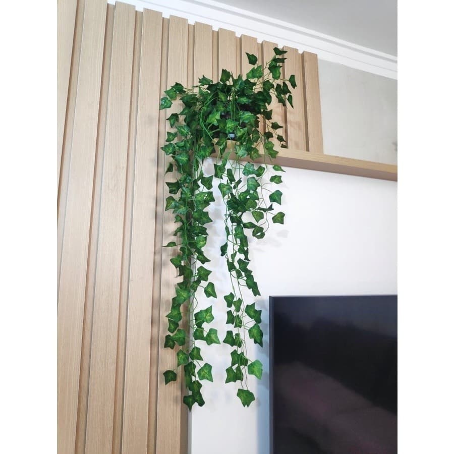 Arranjo Hera Semelhante A Natural + vaso trançado Artificial Pendente Planta Caída Decorativos
