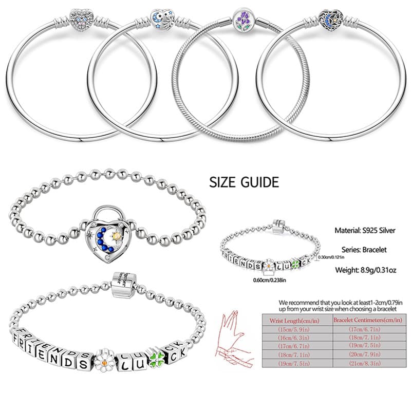 Original 925 Prata Abóbora Carrinho Árvore Da Vida Coração Magia Olho Pulseiras Caber DIY E