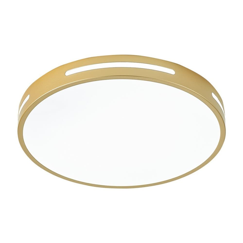 Plafon de Sobrepor 3 em 1 Redondo Dourado Led 25W Bivolt - Nitrolux