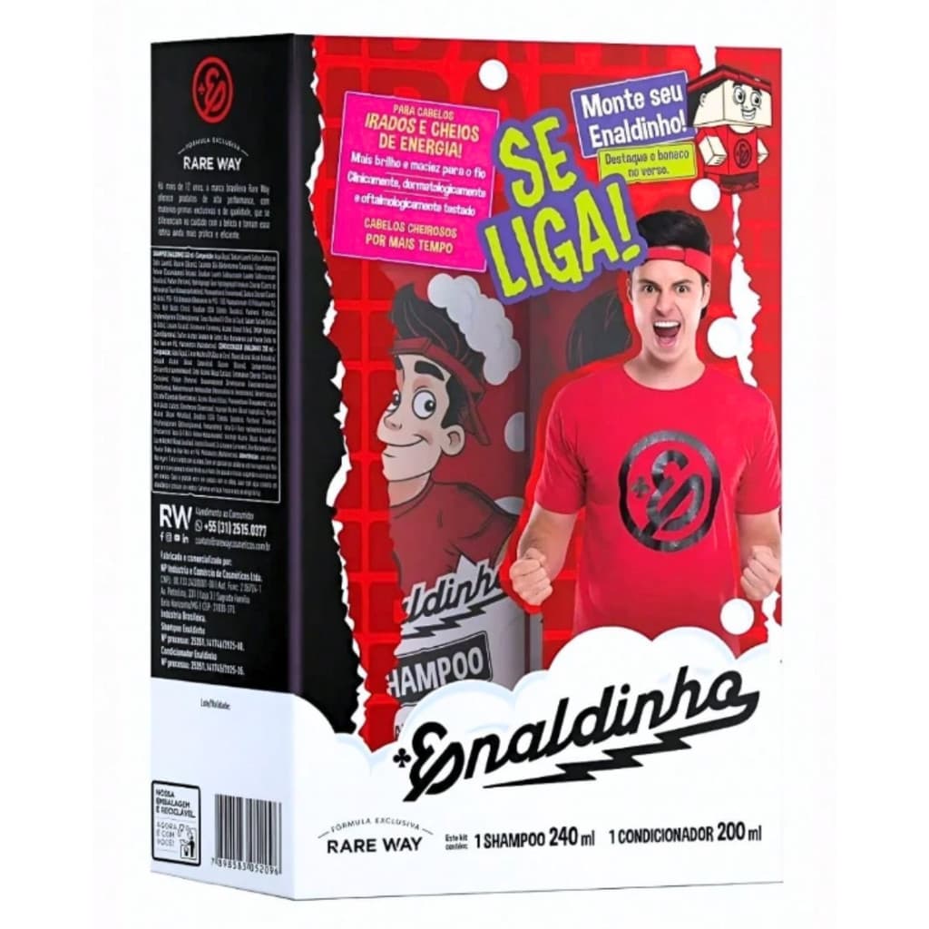 Kit Enaldinho Shampoo 240mL + Condicionador 200mL + Boneco Colecionável Original