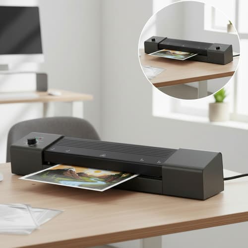 Plastificadora A3 500W 220V Preta Para Documentos Fotos e Certificados
