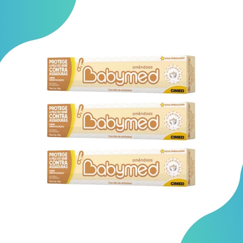 Kit 3 Babymed Amendoas Pomada para Assadura 40g