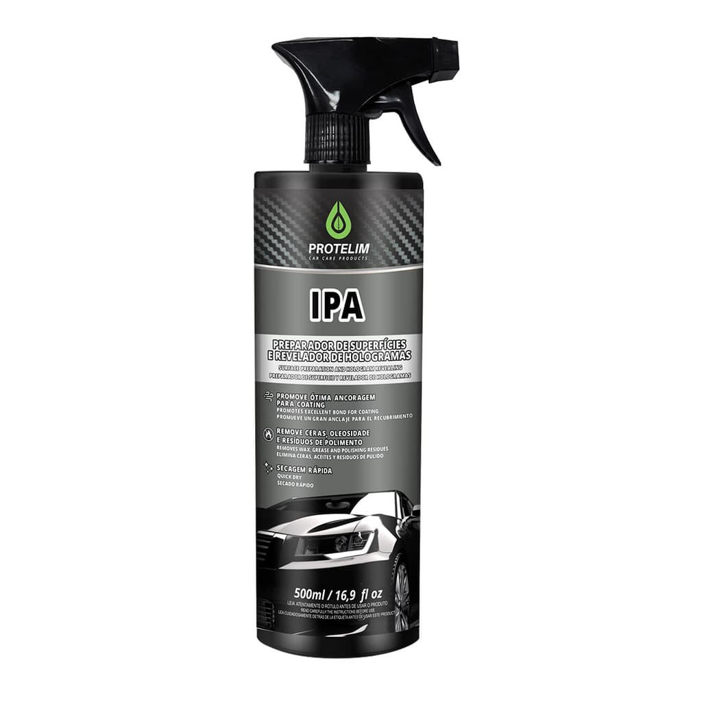IPA Revelador de Hologramas Polimento Automotivo Desengraxante Limpeza 500ml PROTELIM