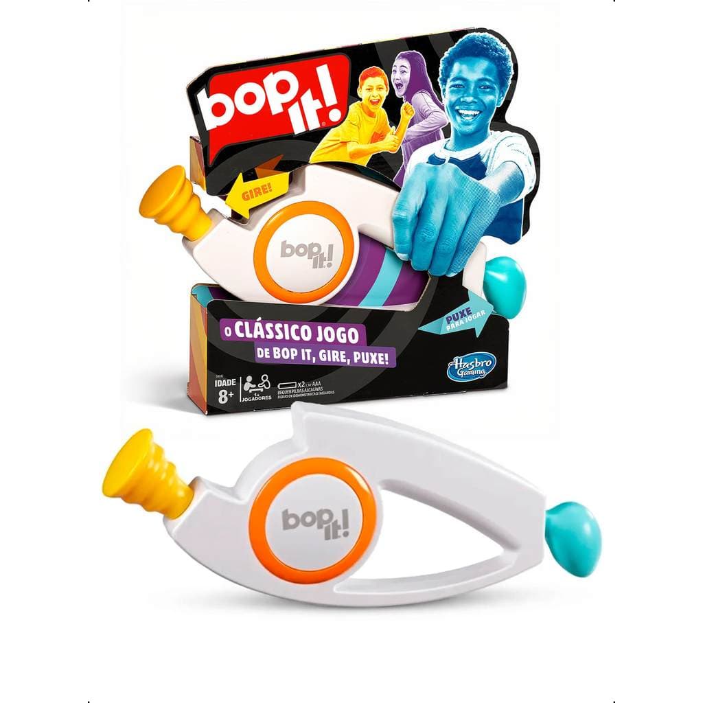 Jogo Bop It Eletrônico Clássico Gira Puxa Hasbro Interativo