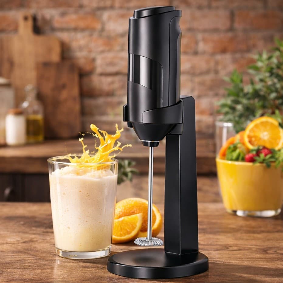 Mixer Com Suporte Elétrico para Bebidas Batedor Misturador Leite Café Clara de Ovo Bebidas Utensílios de Cozinha