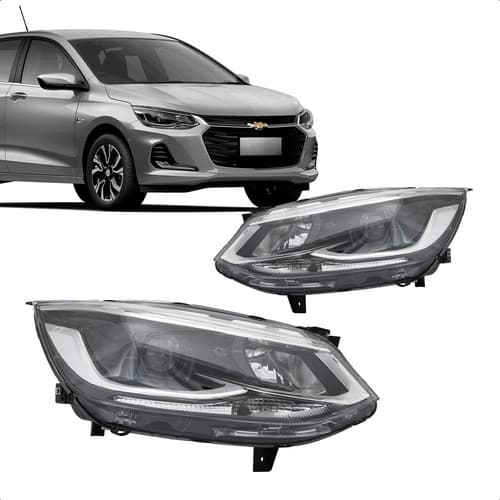 Farol Onix 2020 A 2025 Eletrico Com Projetor Sem Led Cromado