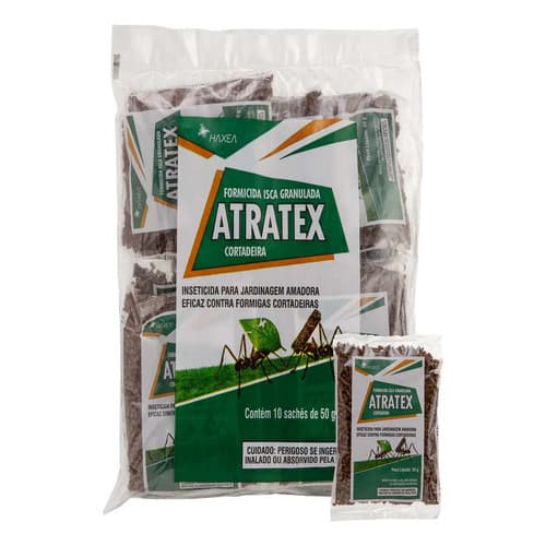 Atratex Isca Granulado Mata Formiga Formicida Haxea Kit 10x50 Gr - 500 Gr