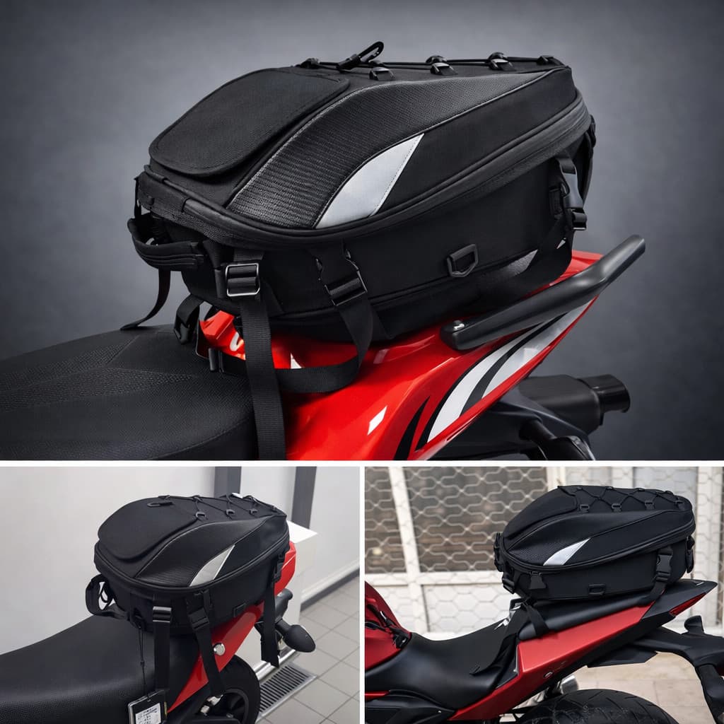 Bolsa Mochila Baú 2 Em 1 Bagageiro Moto E Costa Espancivel Expansível 37 L Capa Proteção Motoclicleta